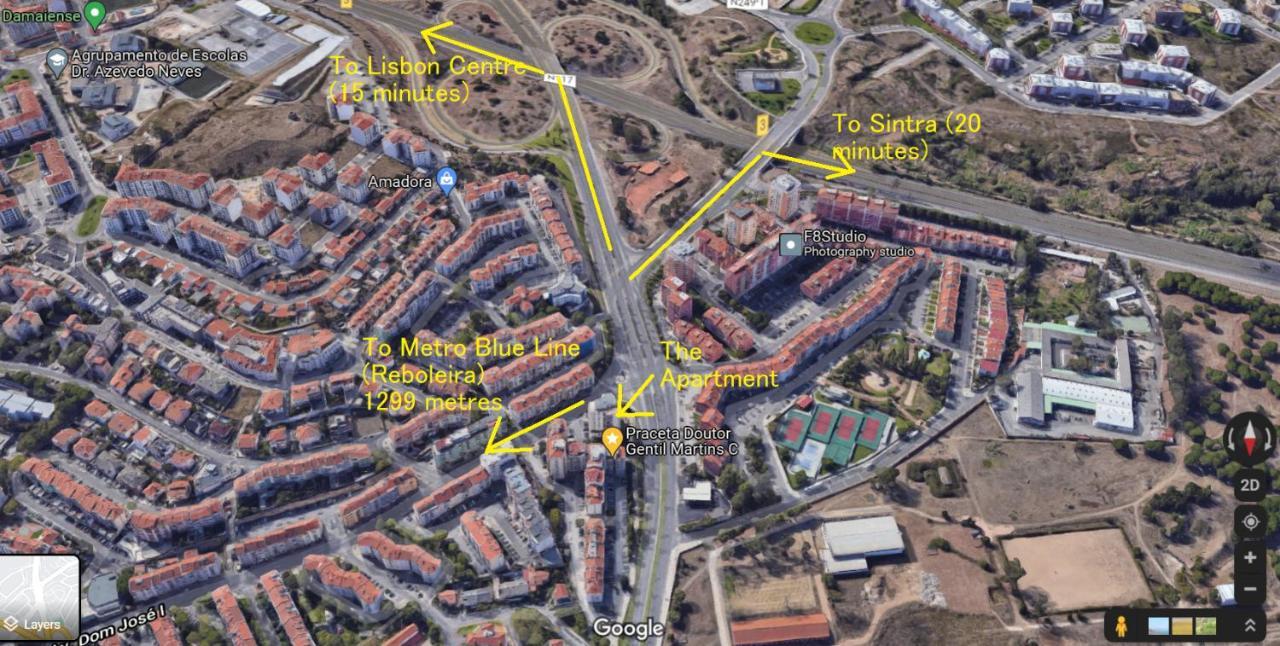아마도라 Enjoy Lisbon Cascais Sintra 1200 Metres To Metro Blue Line Sintra Rail Line Free Parking 아파트 외부 사진
